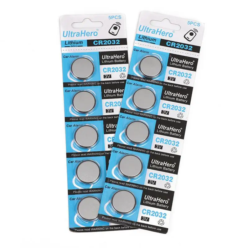 Cr2032 Button Battery Smooth Durable Multipurpose Multifunctional Ease Of Use Use Multiple Electrical Appliances Lithium Battery