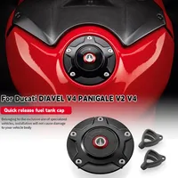 For Ducati DIAVEL V4 PANIGALE V2 V4 STREETFIGHTER V2 V4 BILLET ALUMINUM FUEL TANK CAP Quick release fuel tank cap 2022 2023 2024