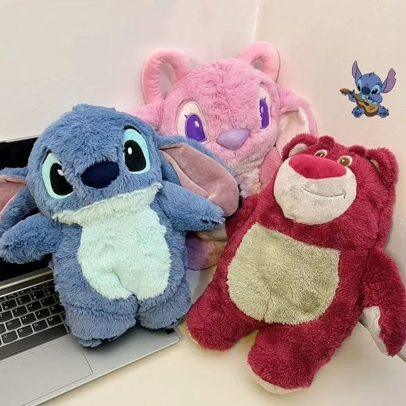 

Disney Stitch Angel Lotso Hand Warmer Hot Water Bottles Kawaii Portable Soft Hand Warmer Plush Hand Warmer Gift for Girlfriend