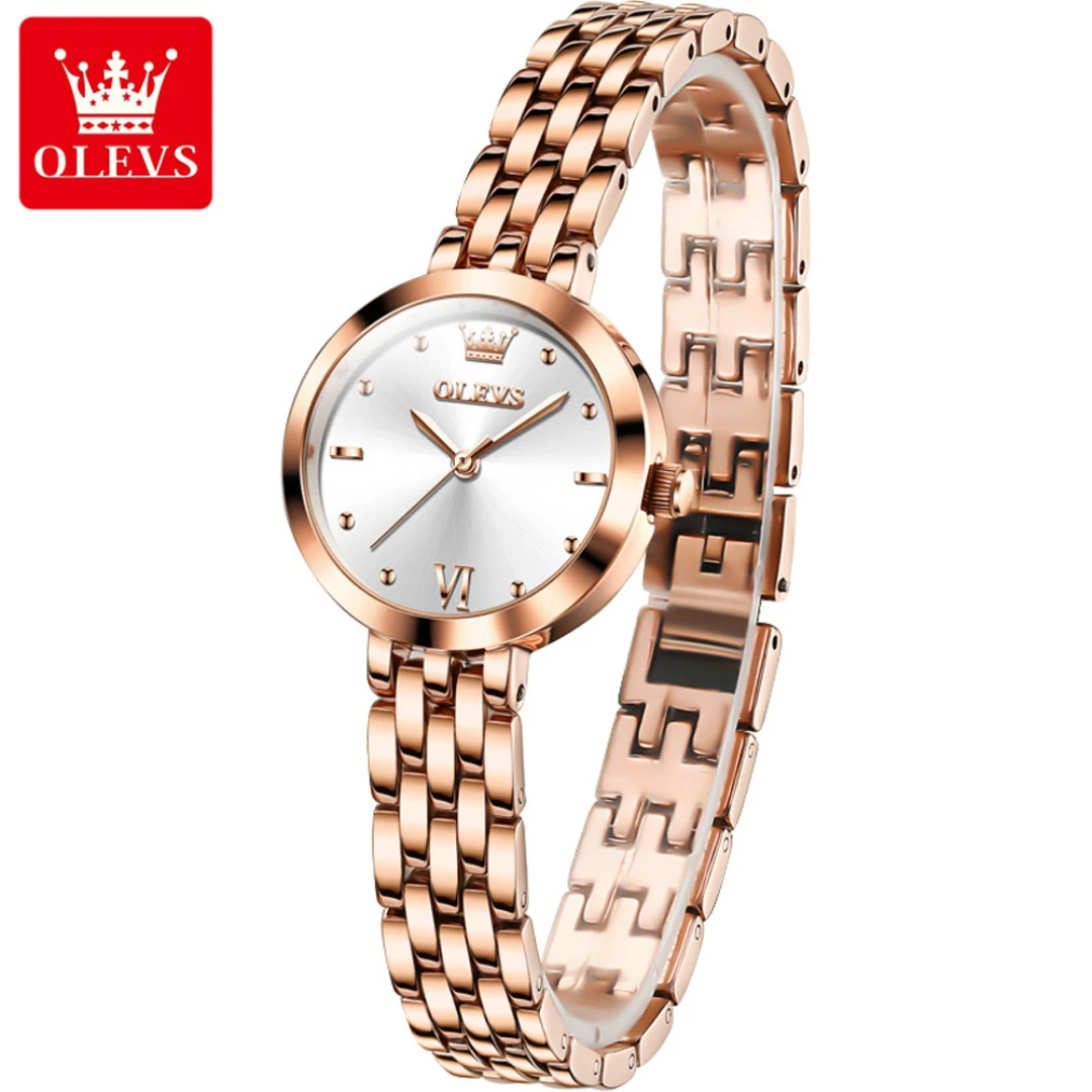 OLEVS 9992 Quartz Fashion Watch Stainless Steel Watchband Round-dial