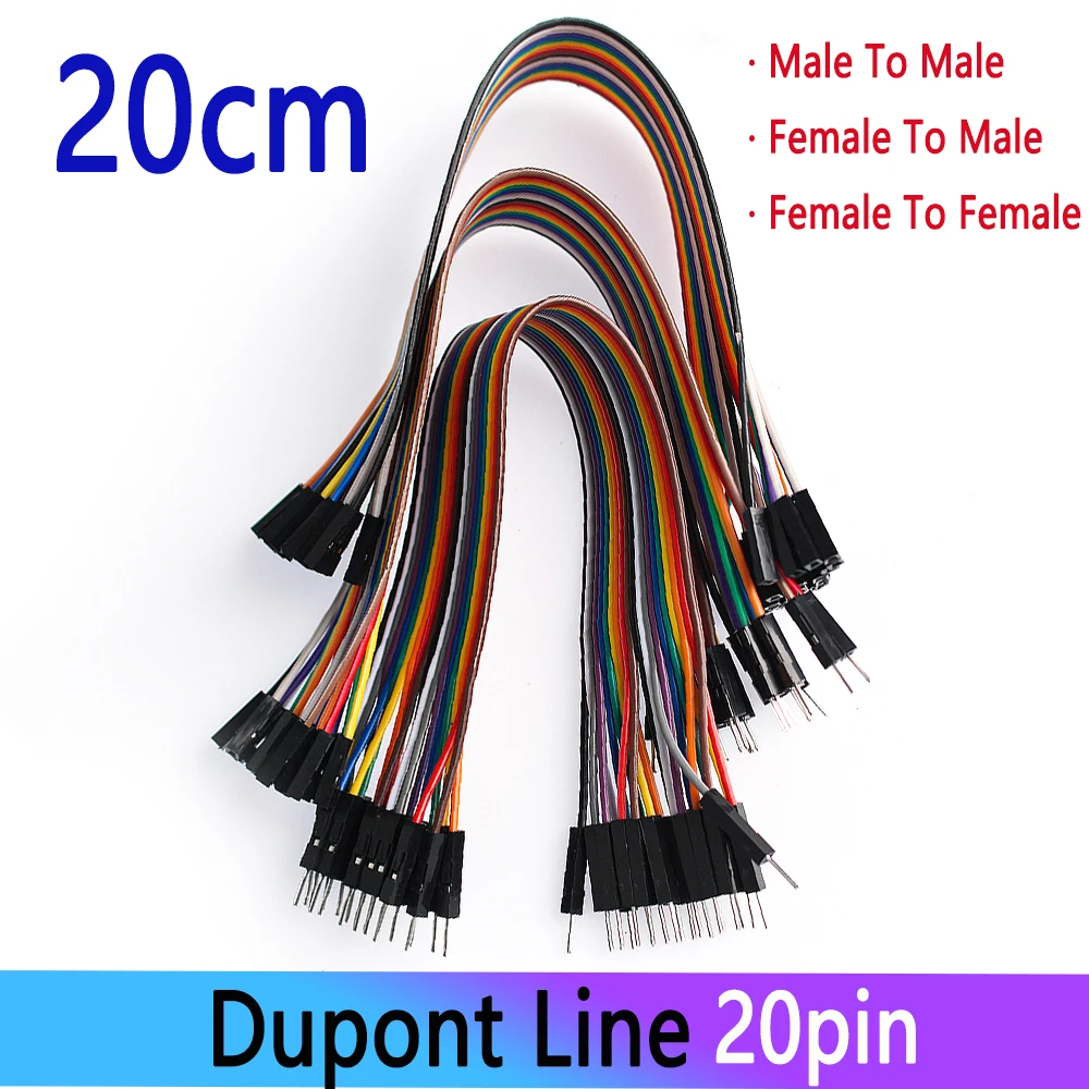 20Pin Dupont Line 20cm Jumper Wire  Male To Male,Female To Male , Female To Female Dupont Cable for Arduino DIY Electronics Kit