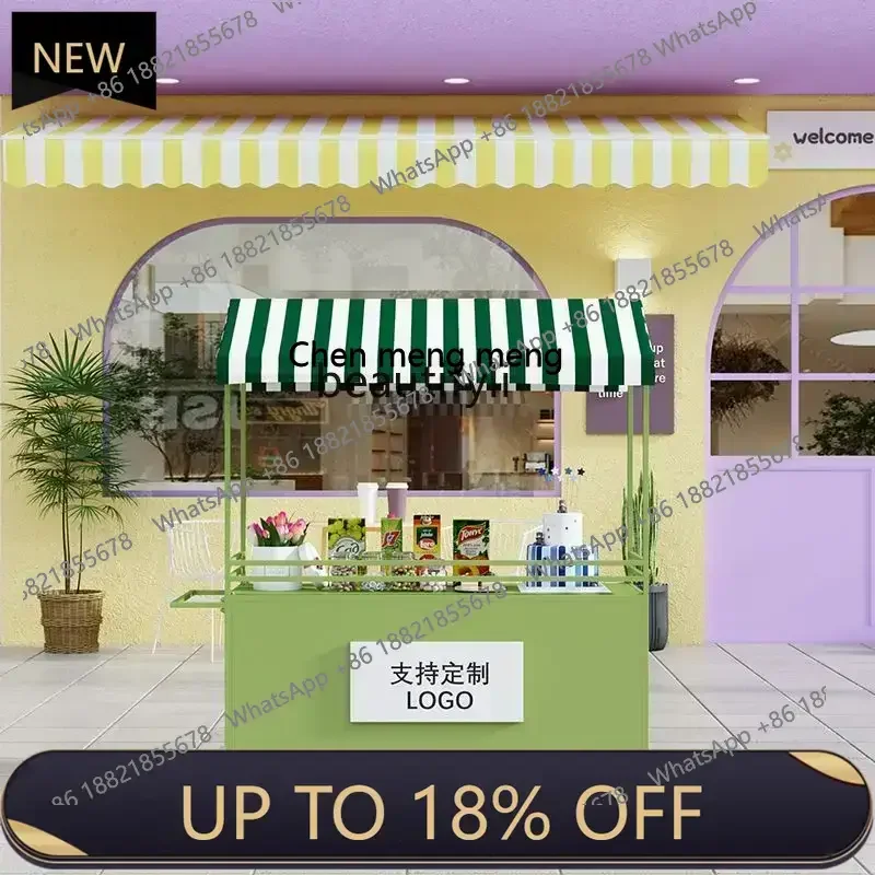 Z189 عربة كشك خارجية للسوق الليلي رف كشك متحرك لبيع السوق العائمة