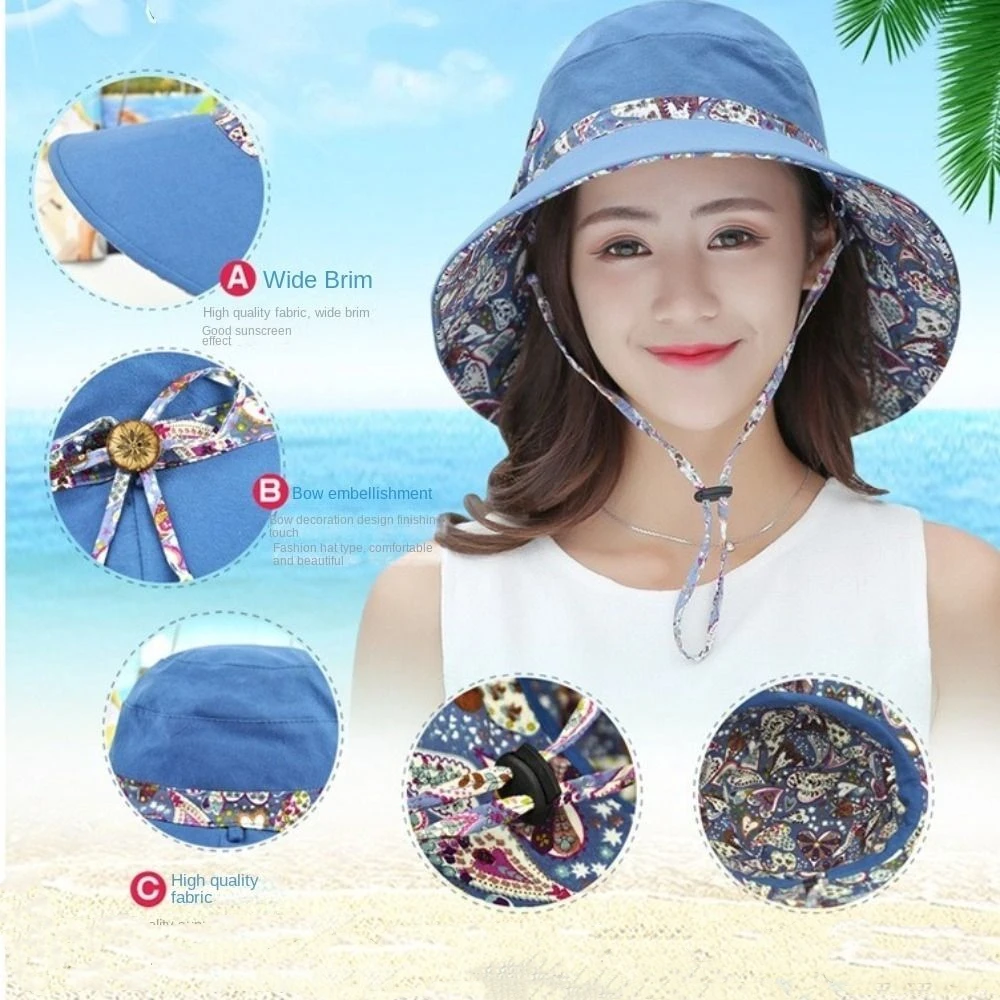 New Fisherman Hat Anti-UV Summer Sun Hat Neck Protection Wide Brim Fisherman Hat Foldable Visor Caps Outdoor Casual Hats