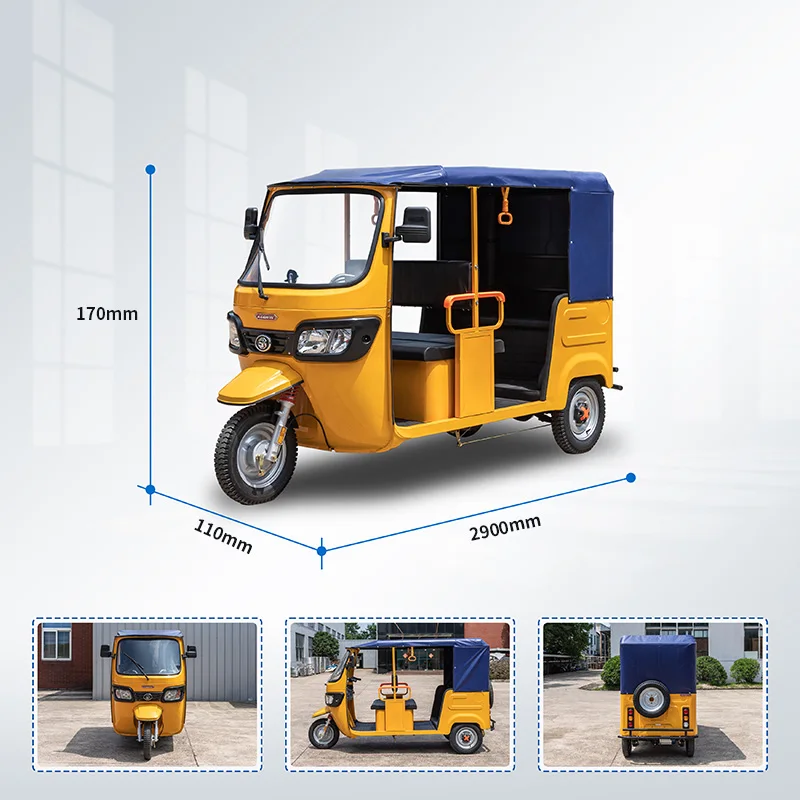 CKD SKD 12인치 3륜 전기 삼륜 오토바이 2000W 40km/h 속도 100km 주행거리 중국산 전기 삼륜차