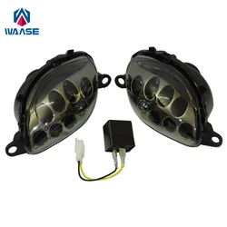 waase For Suzuki Hayabusa GSXR1300 GSX1300R 1999 2000 2001 2002 2003 2004 2005 2006 2007 Front Turn Signals Blinker LED Light