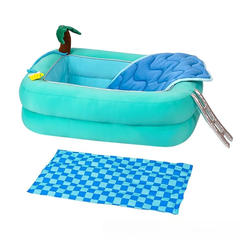 

Pool pet bed dog kennel summer cool removable and washable cute pet sofa bed all-season cat nest