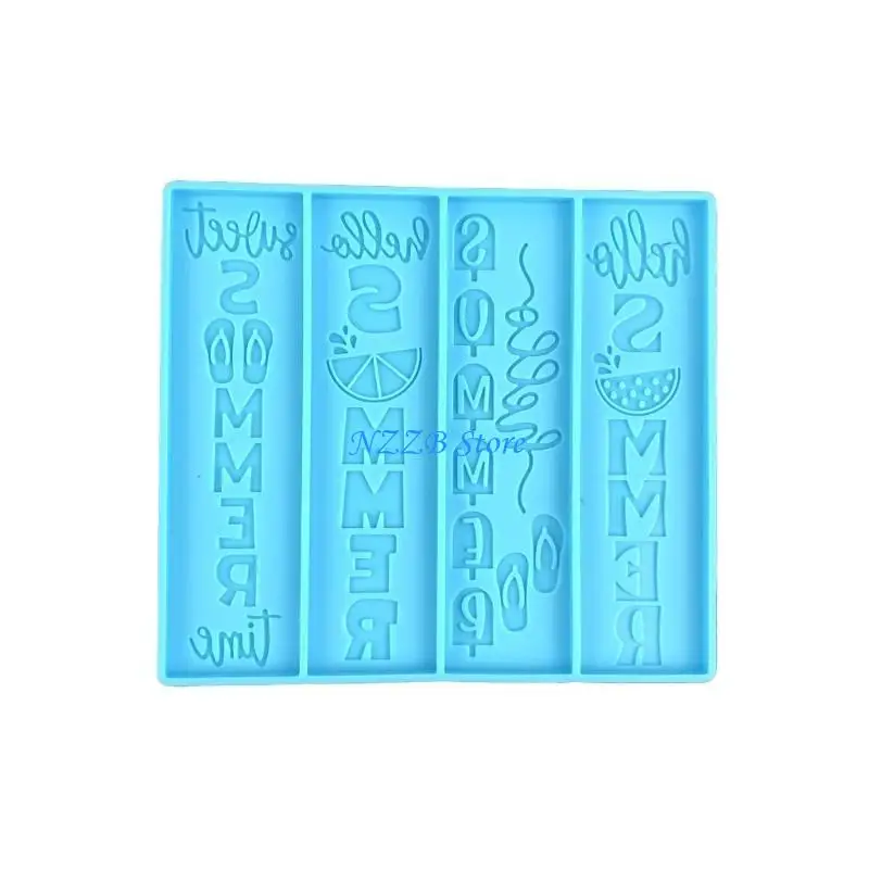 

T21F Rectangle Silicone Mold Sweet Summer Keychain Mould Making