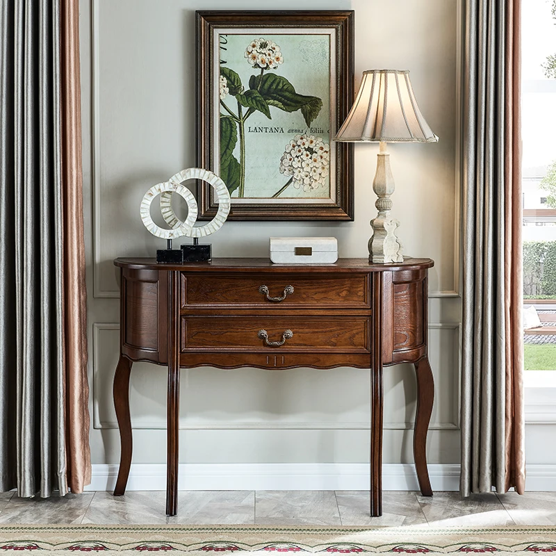 Vintage Classic Console Table Drawer Design Luxury Beauty Console Table Storage Trendy Woonkamer Tafel Living Room Furniture