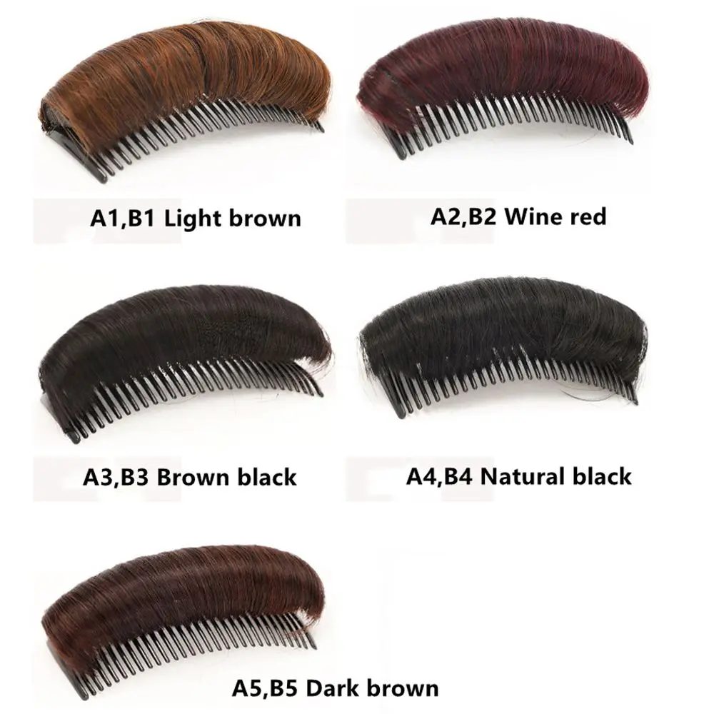 Wig Cushion Stable Comfortable High Temperature Fiber Insert Comb Invisible Fluffy Hair Pad for Female