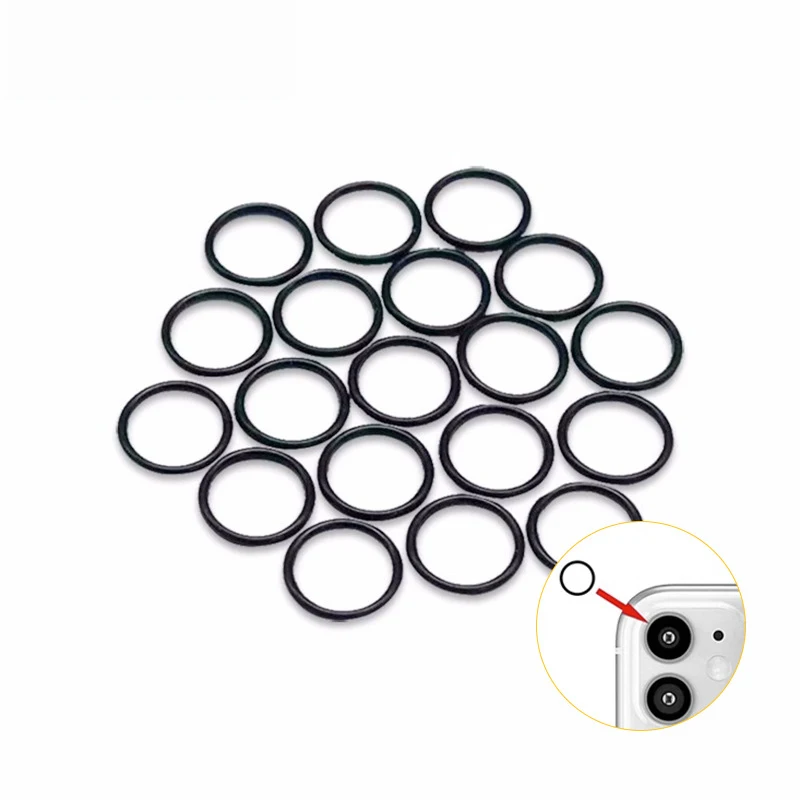 100pcs/200pcs Phone Hole Rubber Ring Rear Back Camera Waterproof Rubber Ring For iPhone 15 14 Plus 13 12 11 Pro X XS XR XSM MAX