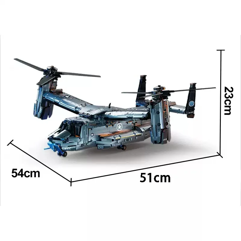

Cool Osprey Fighter YM-8305 Large Transport Helicopter Assembled Building Block Toys Simulation Model Blocks Home Decoration