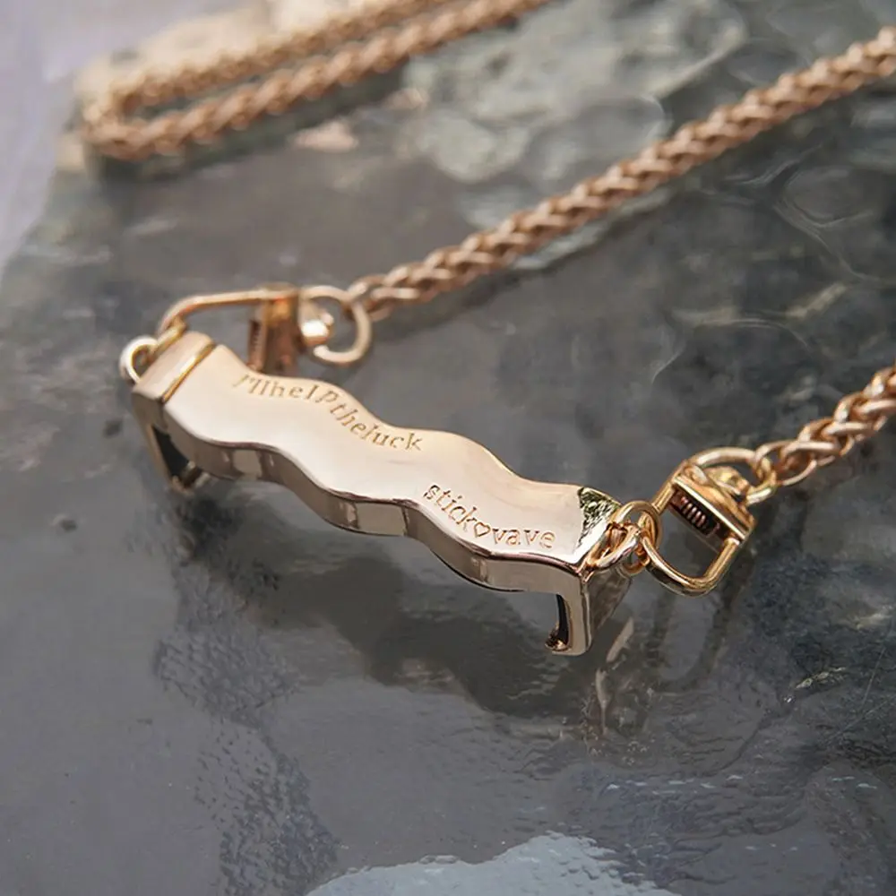 Universal Phone Lanyard Wavy Back Clip Adjustable Length Chain Bag Accessories Water Corrugated Metal Hanging Chain Collocation
