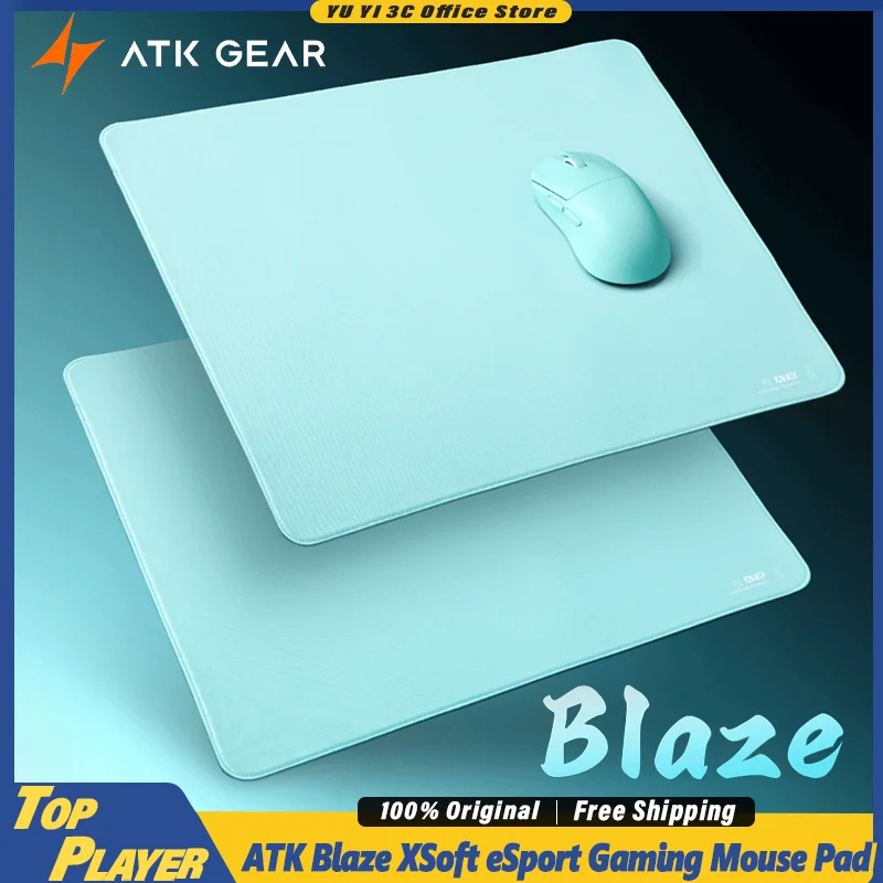 ATK GEAR Blaze Gaming Mouse Pad Polyurethane Fabric 490Mm 420Mm 4Mm Lake Green Fps Esports Accurate Positioning Quick Stop