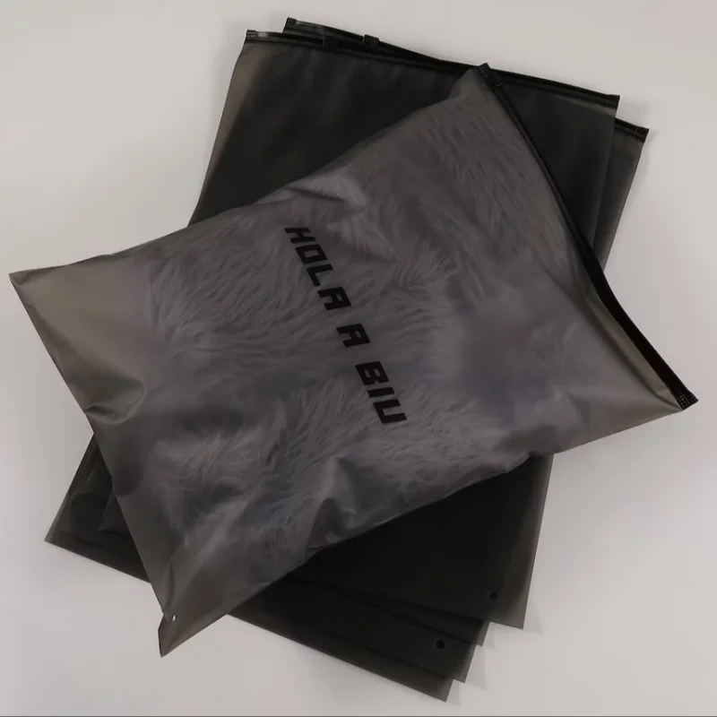 

2025customized.Custom Matte/frosted Biodegradable Plastic Packaging Zipper Bags,Shirt Swimwear Zip Lock Clothing Bags With Log