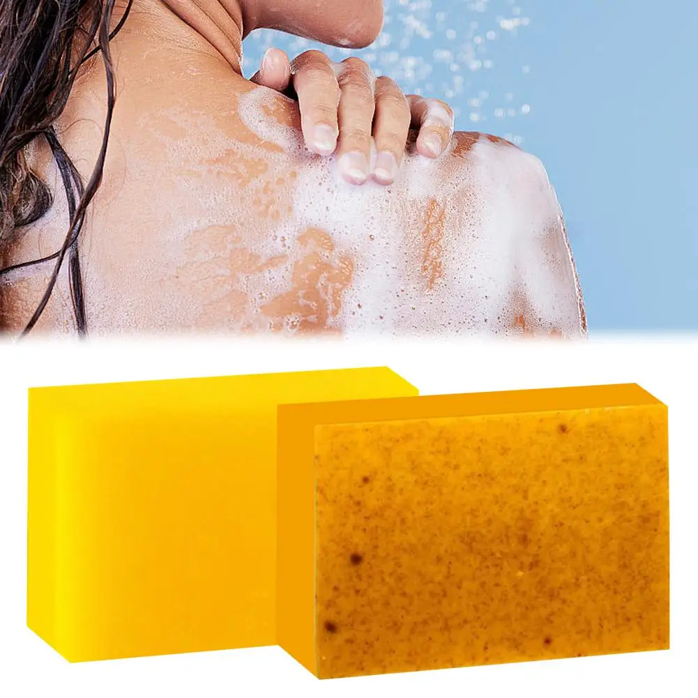 Limone curcuma acido cogico saponetta curcuma cura del viso e rimozione controllo del sapone per il corpo 100g olio per il corpo sapone sbiancante cura dell'acne O0f2