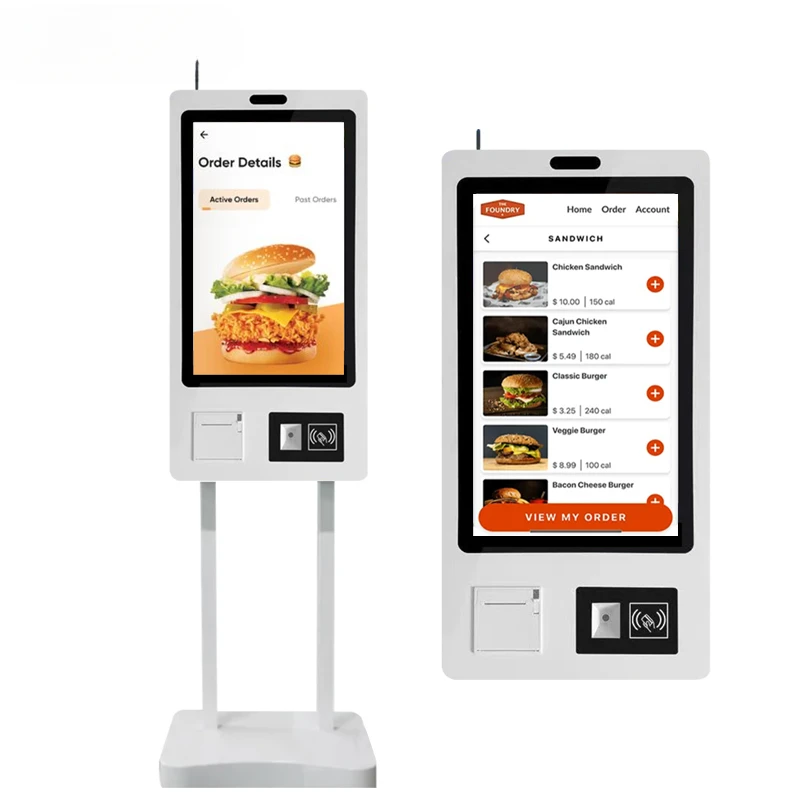 

Scanner Id Reader Printer Camera 32" Touch Payment Kiosk Machine Self-Service Food Ordering Machine