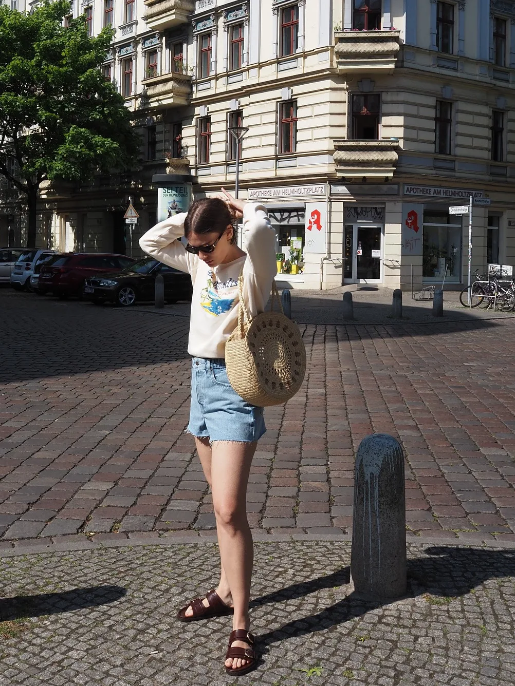 

Женский хлопковый пуловер с морским пляжным принтом в стиле ретро, свободная уличная толстовка с круглым вырезом и длинными рукавами