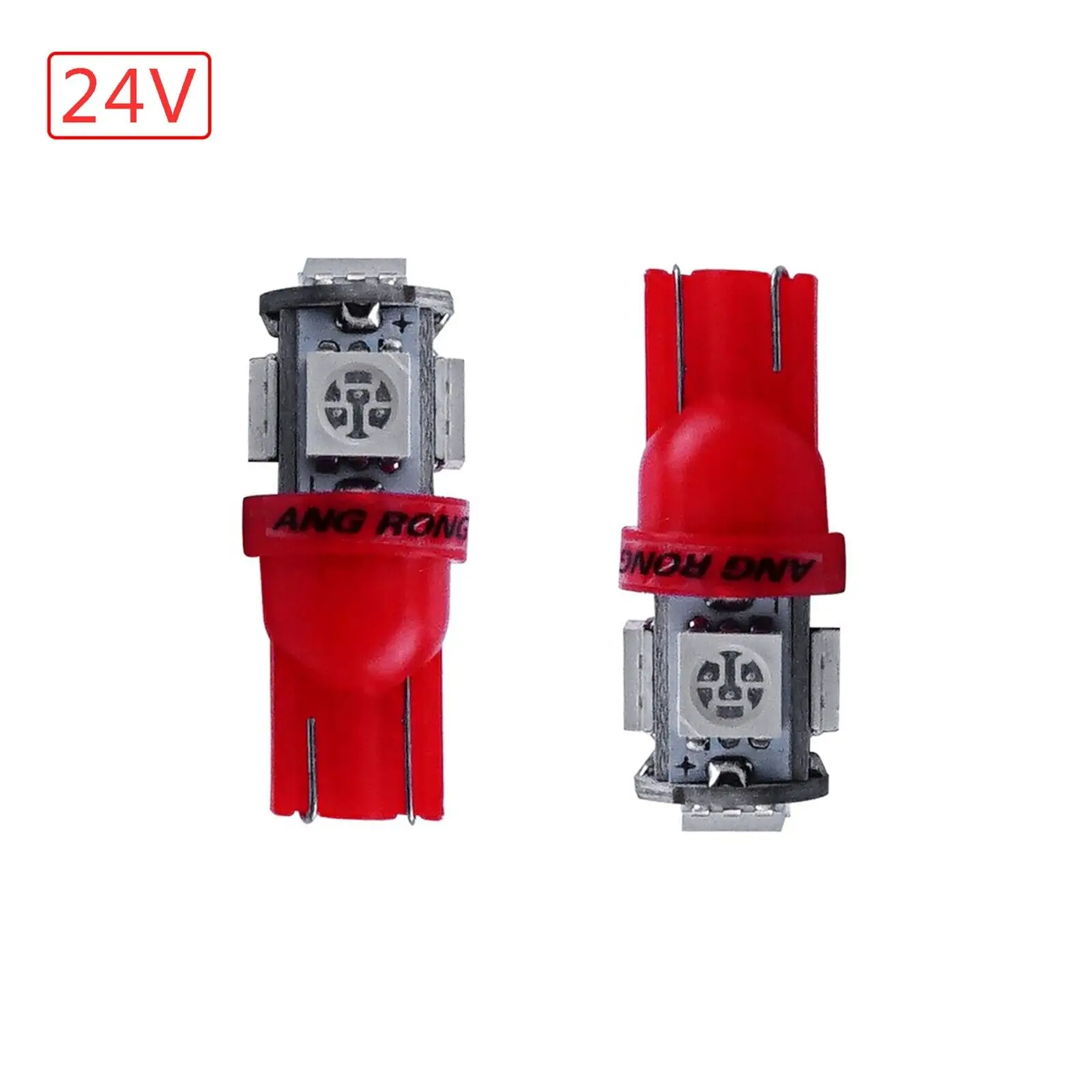 

2x 24V T10 501 194 W5W 5 SMD LED Bulbs For Truck HGV Lorry Capless Side Light Lamp