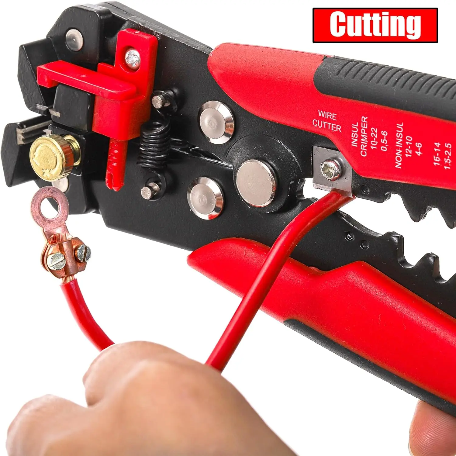 Self-Adjusting Wire Stripper Cutter,3 in 1 Wire Stripping Tools,for Electrical Wire Stripping,Cable Cutting,Crimping Tool