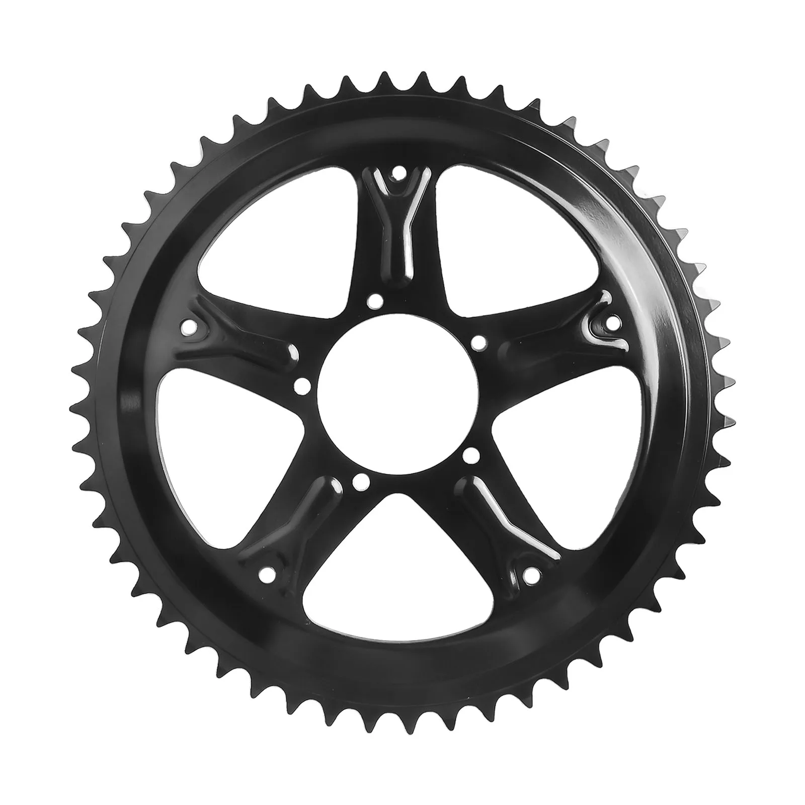 Chainwheel Sprocket 46T 48T for bbs01 Black Cycling Electric Bicycles For Bafang Lightweight MidDrive Motor Steel + ABS 1 Set
