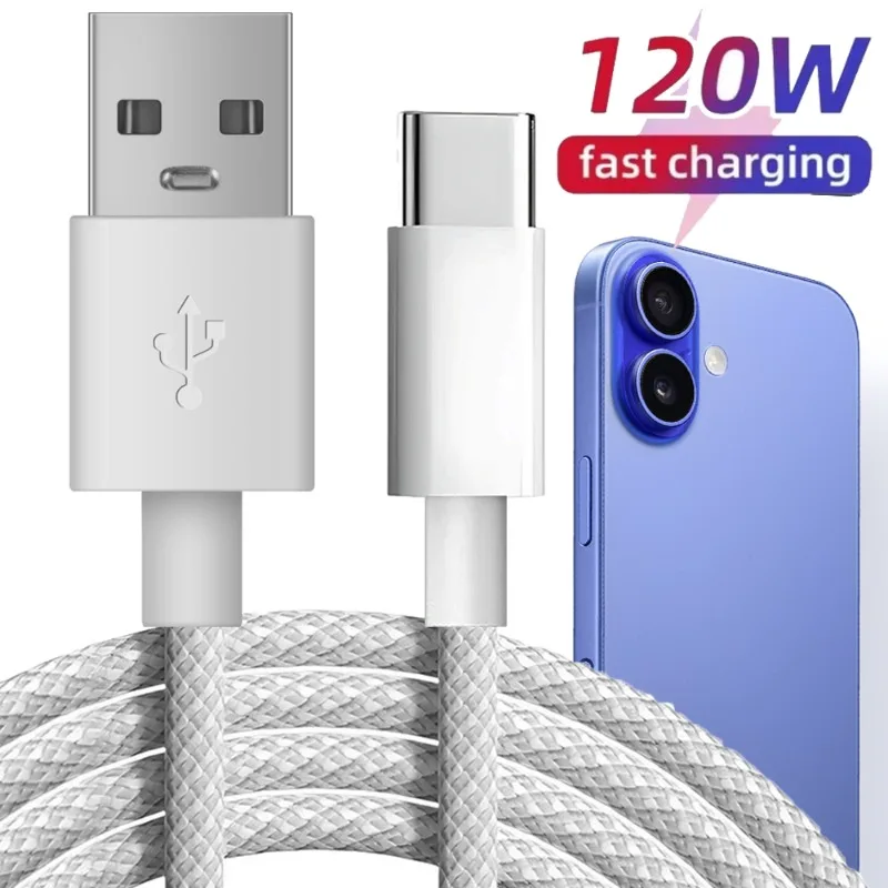 Dual Type C Cable Suitable for iPhone 15 16 USB C To Type-C Charger Cord PD Quick Charging High-speed Data Line for iPhone 16Pro