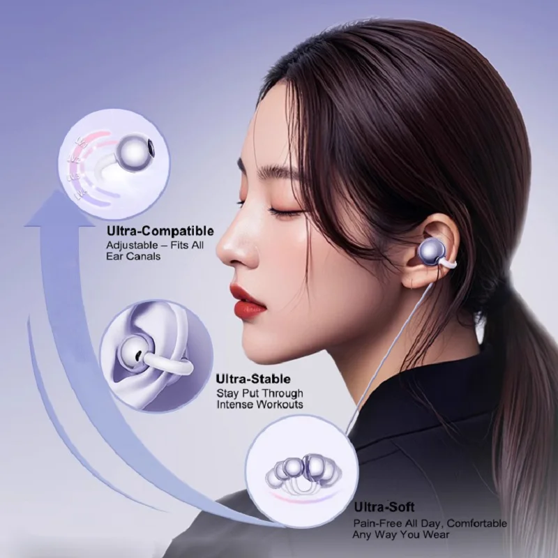 كليب على نوع C & 3.5 مللي متر سماعات التحكم السلكية HIFI الصوت سماعات أذن رياضية Handfree سماعات الألعاب سماعات في HD هيئة التصنيع العسكري لسامسونج #5