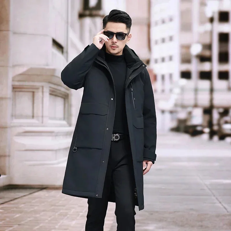 Designer Clothes Men Ultralight Down Jacket Duck Male Padding 2025 Long Coat Winter Lightweight Padded Jackets