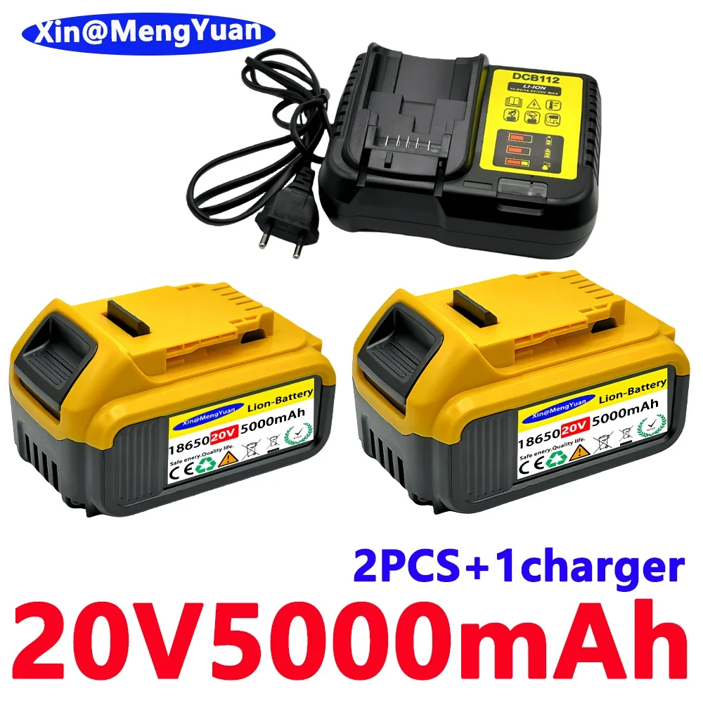 

For Dewalt DCB200 Rechargeable Lithium Ion Battery 20V MAX Latest Genuine 20V 12Ah Dewalt DCB205 DCB201 DCB203 with Charger