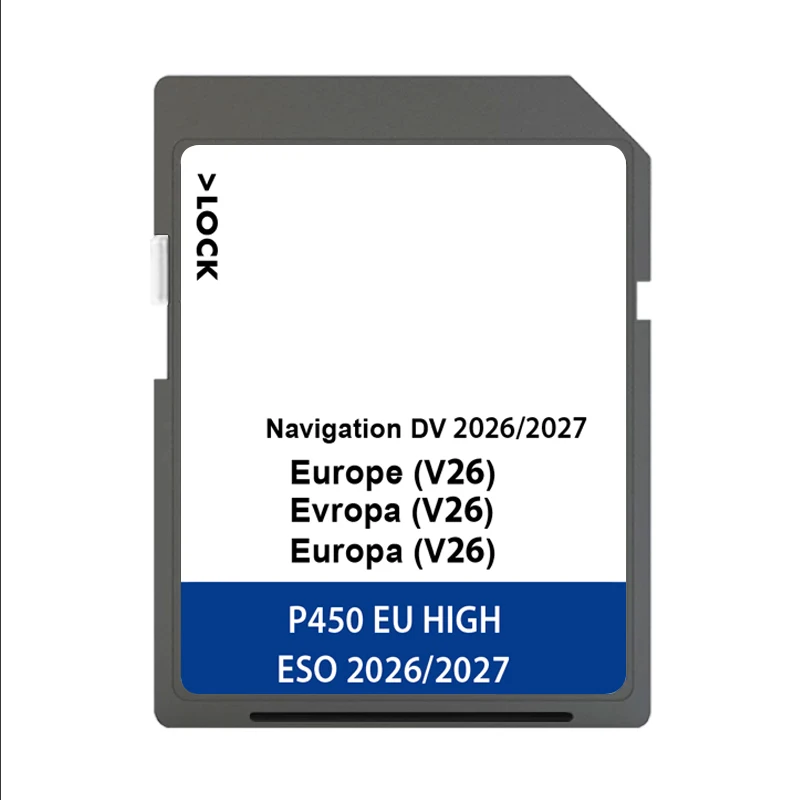 Tarjeta SD de navegación para coche DV V26 Discover Pro Media 64GB para VW Transporter e-Golf Touran, GPS, navegador por satélite, mapa de Europa, Rusia, Turquía