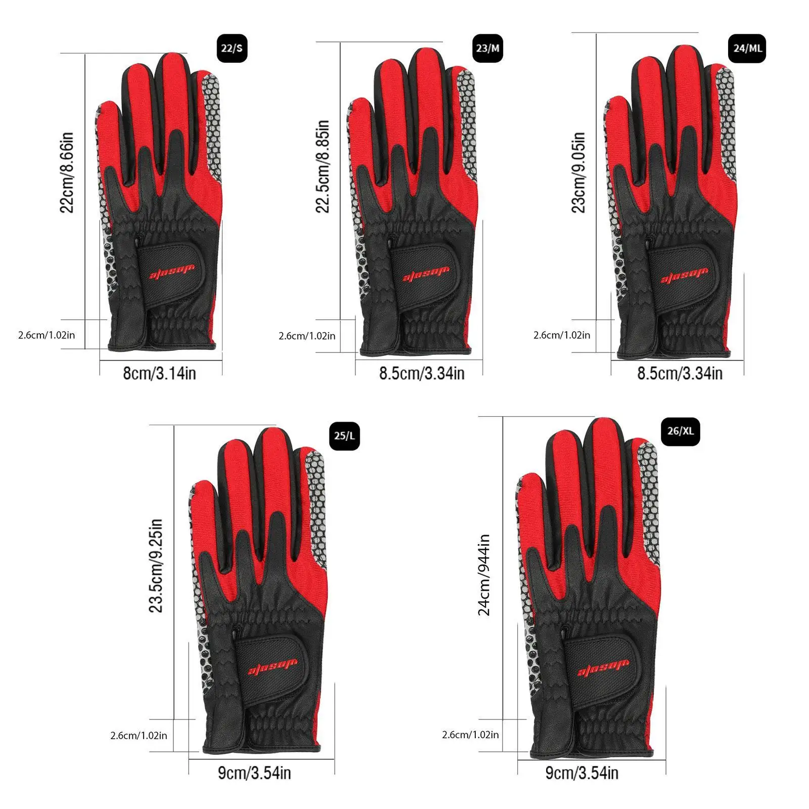 

PU Leather Golf Glove for Men Breathable Wear Resistant Shock Absorbing Mitten Fitness Sports Gear Golf Accessories