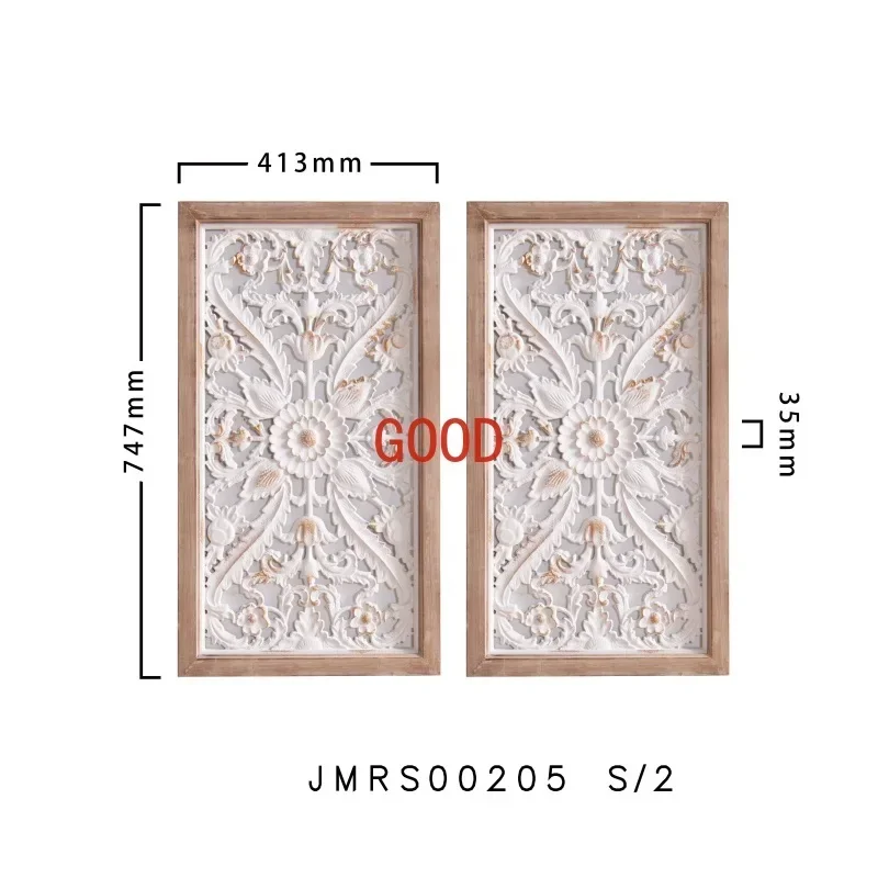 Amerikanische Retro-Alte, geschnitzte Wanddekorationen, Wohnzimmer-Hintergrundwand, Verandadedekorationen, kreative Kombinationswandbehang