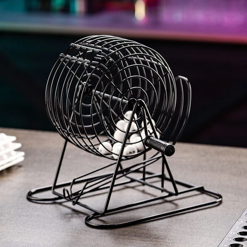 Bingo Lottery Shaker Spinning Game Machine Manual Prize-Drawing Device 6 Inches Plastic Metal Cage Adding Fun Atmosphere