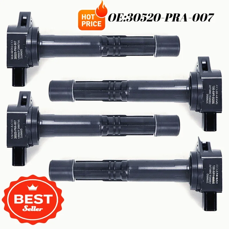 Ignition Coil Pack Compatible with 02-06 for Acura RSX Honda Accord CR-V Civic REPLACES REF# 30520-PRA-007 30520-PNA-007