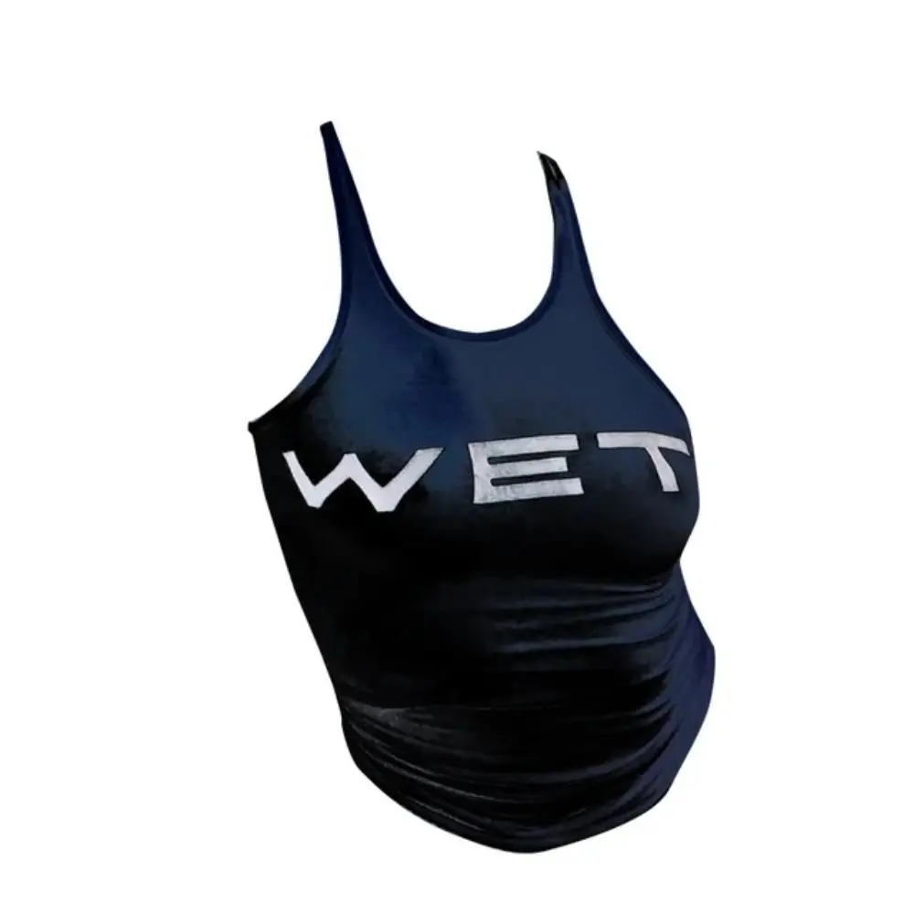 مثير مطبوعة خطابات أكمام تانك القمم Y2K شيك المحاصيل القمم القوطية الشرير الهيب هوب Harajuku المرأة الأعلى