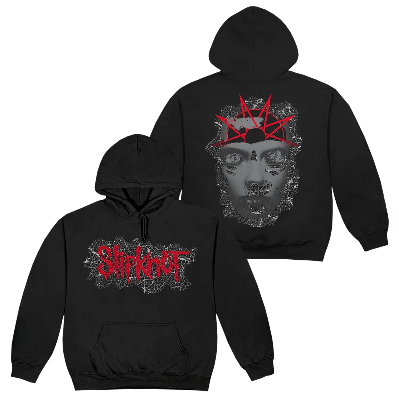Y2k Slipknot Band's Dark Rock-themed American Vintage Mysterious Emblem-pattern Hooded Sweatshirt for Autumn