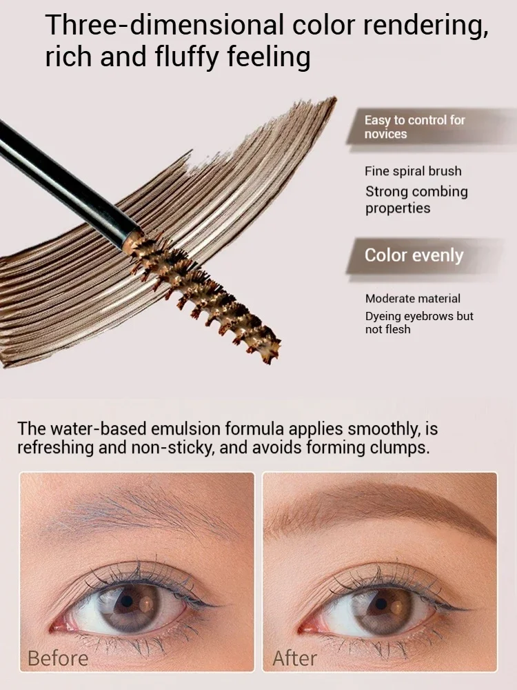 Gracebabi Eyebrow Pencil Eyebrow 2-In-1 Blade Brush Dual Head Dual Effect Three-Dimensional Waterproof