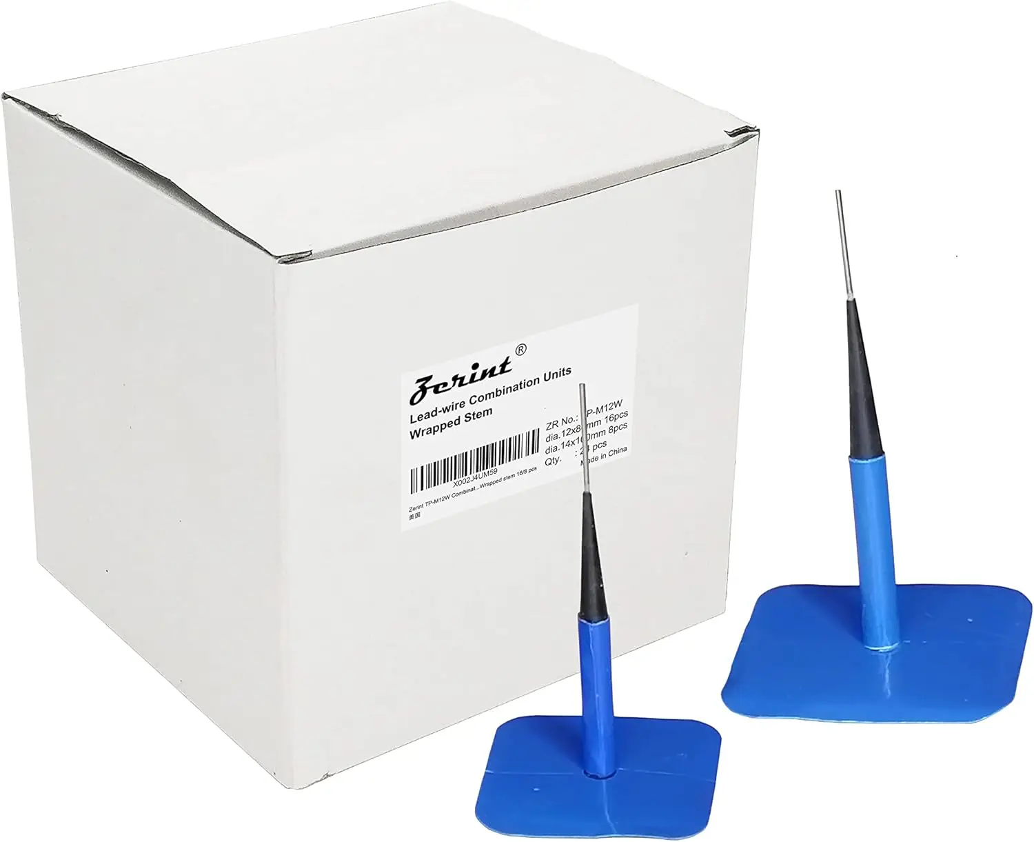 

TP-M12W Combination Repair Unit Kit, Tire Repair Patch Plug Kit Wrapped stem 1/2" x 3 1/8" 16pcs and 9/16" x 4" 8 pcs