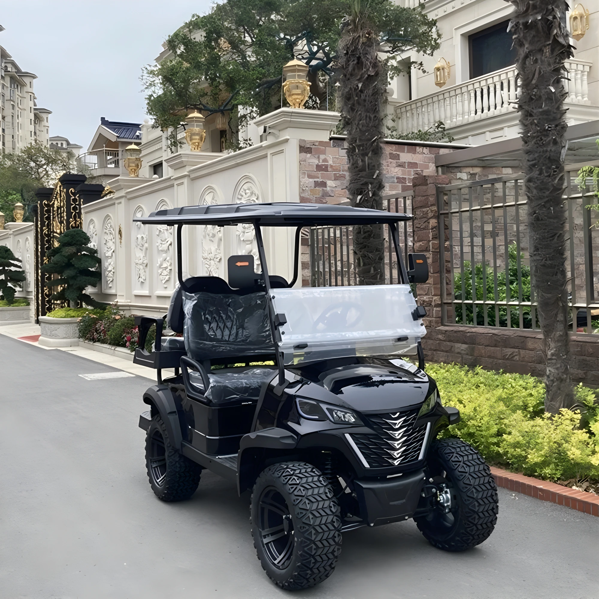 Golf Course Car New Energy Car Mini Electric Car Club Light Bus Electric Hunting Car 2024 Latest Model Direct Supply From Manufa