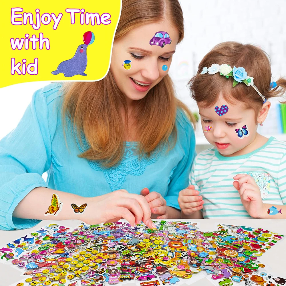 12/36 ورقة ملصقات القصاصات اليدوية DIY بها بنفسك مذكرات كتاب الحيوانات الزخرفية والأرقام والأسماك والديناصورات والسيارات ملصق هدايا الأطفال