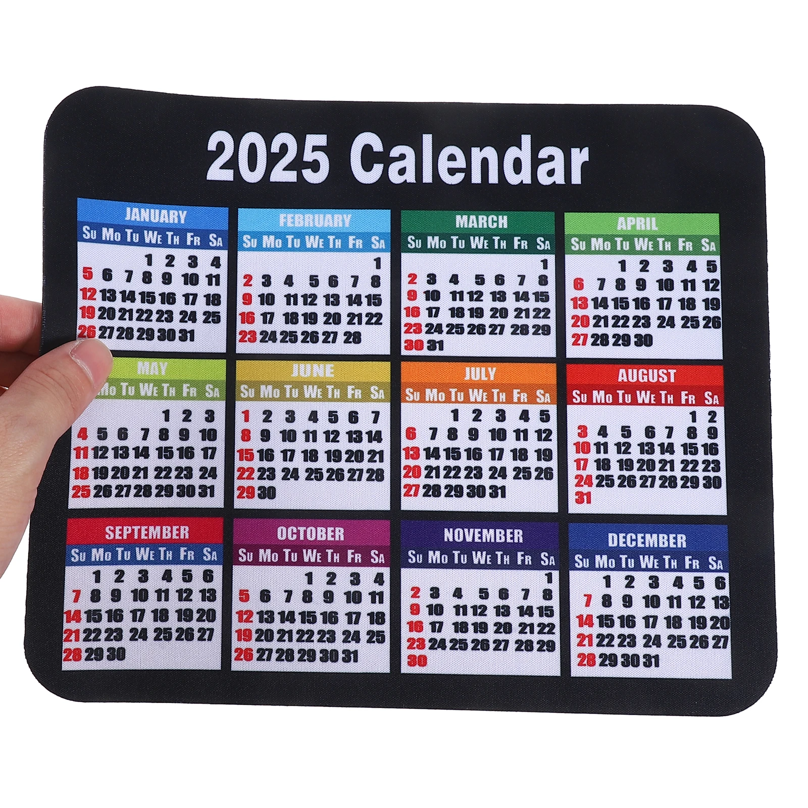

Calendar Mouse 2025 Thick Computer Desk Calendar Accessories Mat for Office Home Easy Clean Large Size Gaming Pad