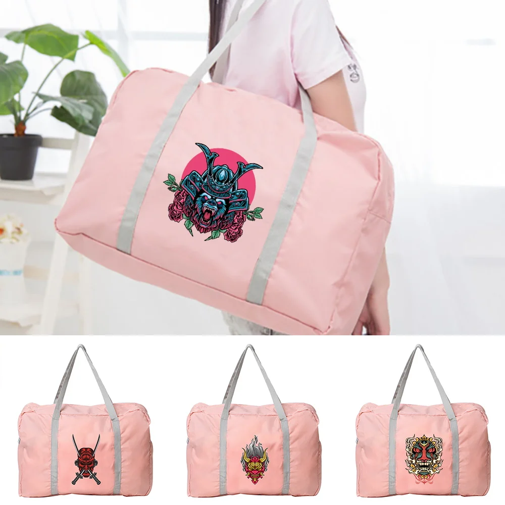 Foldable Large-capacity Unisex Fashion Luggage Travel Tote Bag Monster Printed Travel Bag