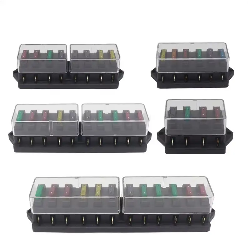 【1PCS】4/6/8/10/12 Way for 12V 24V ATO Standard Circuit Car Fuse Holder with 4/6/8/10/12 Blade Fuse