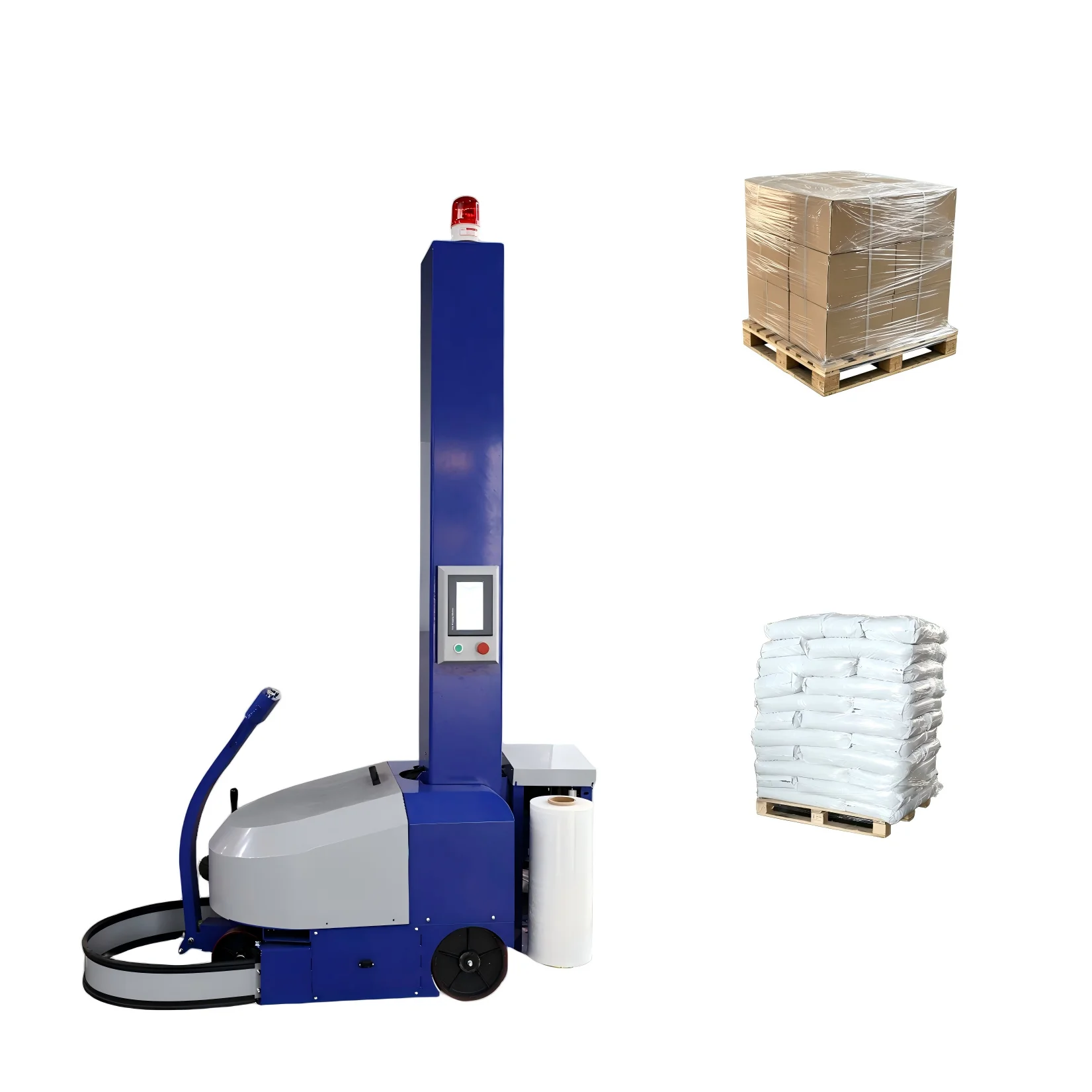 Portable Mobile Pallet Stretch Wrapper Self Propelled Pallet Wrapping Machine No Fixed Installation