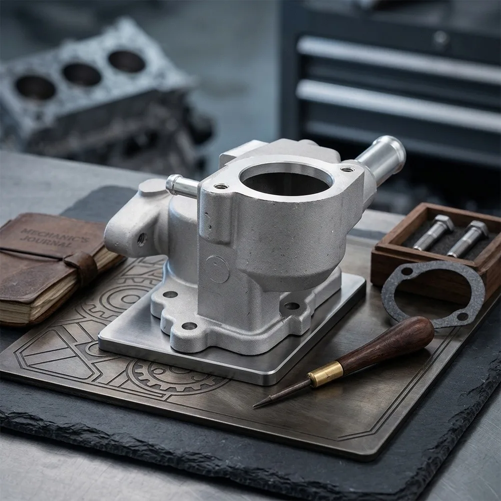 OEM 96666224 Thermostat Housing For Tight Engine Spaces Non-deformation Structure Hermetically Sealed Leak Prevention Design