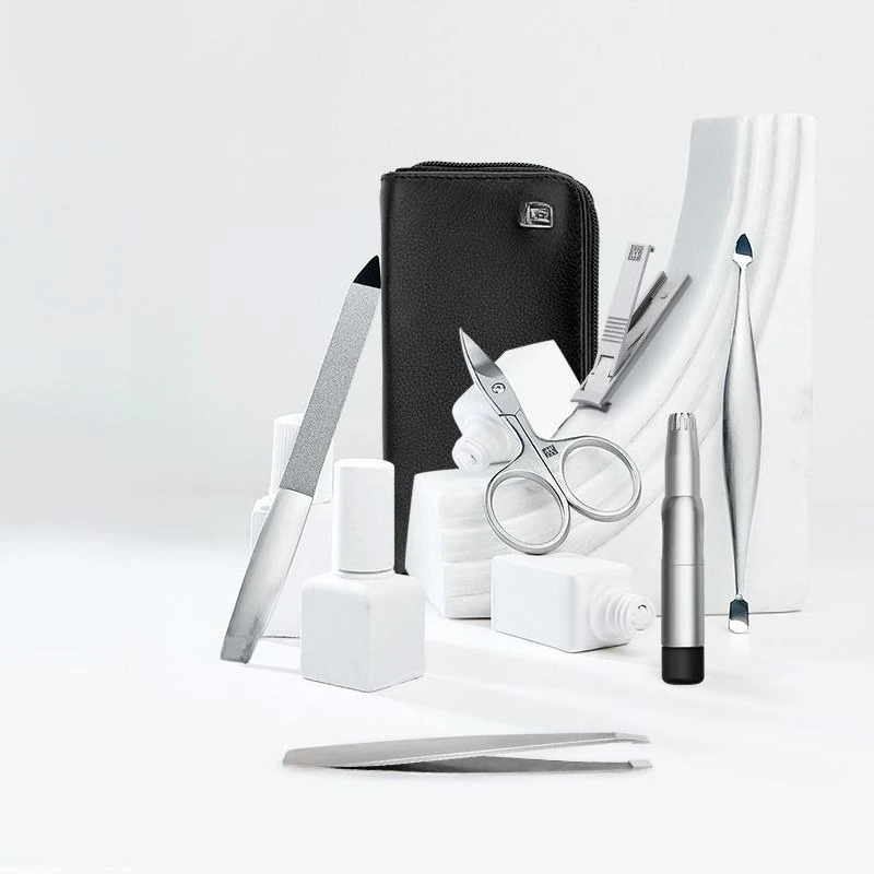 

Nail set, men's nose hair trimmer, ultra-thin nail clippers, nail clippers, and manicure 6-piece set.