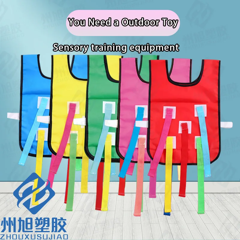 Children Outdoor Fun Game Tail Catching Teamwork Party Games Kindergarten Collective Toys Belt Vest Kid Training Sport Equipment