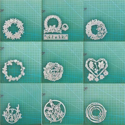 Bird Wreath Leaf Metal Cutting Dies Stencil Scrapbooking Diy Album Stamp Paper Card Embossing Decor Craft Knife Mould