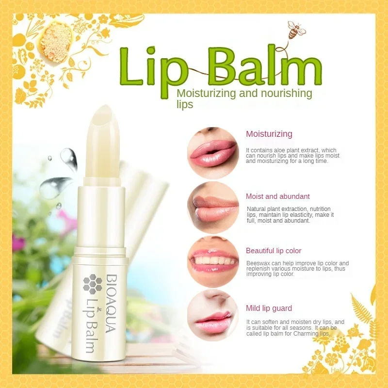 Lip Balm Colorless Repair Wrinkles Woman Winter Nutritious Lipstick Beauty Natural Pure Aloe Honey Moisturizing Косметика