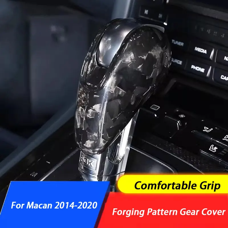 

Накладка на головку переключения передач из настоящего углеродного волокна для Porsche Macan 718 911 Panamera Cayman Boxster 2009-2021, автомобильные аксессуары