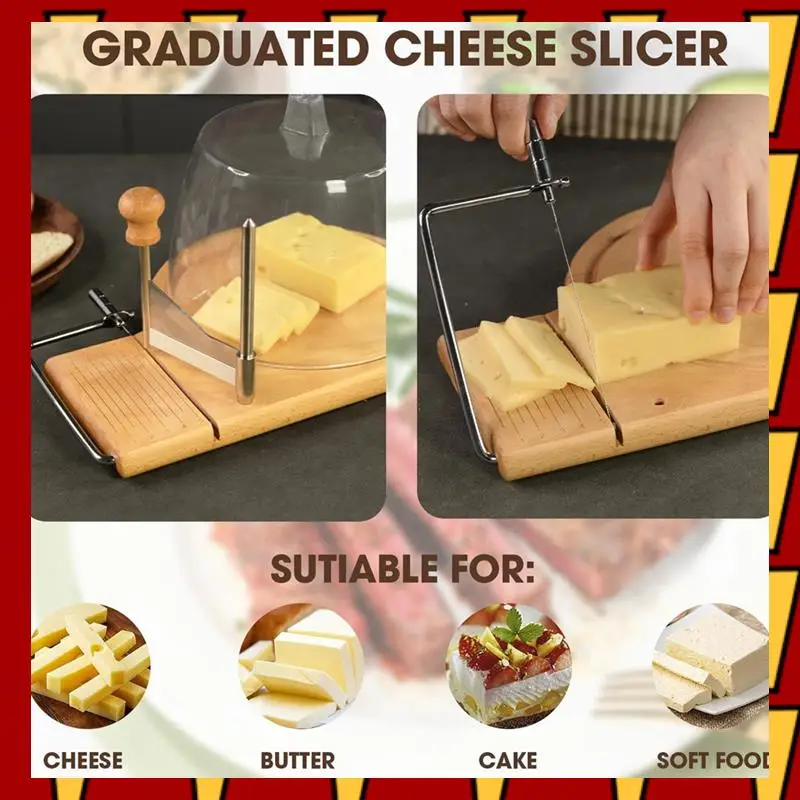

ABNP Premium Cheese Shaver With Adjustable Thickness - Ideal For Slicing Both Hard & Soft Cheeses